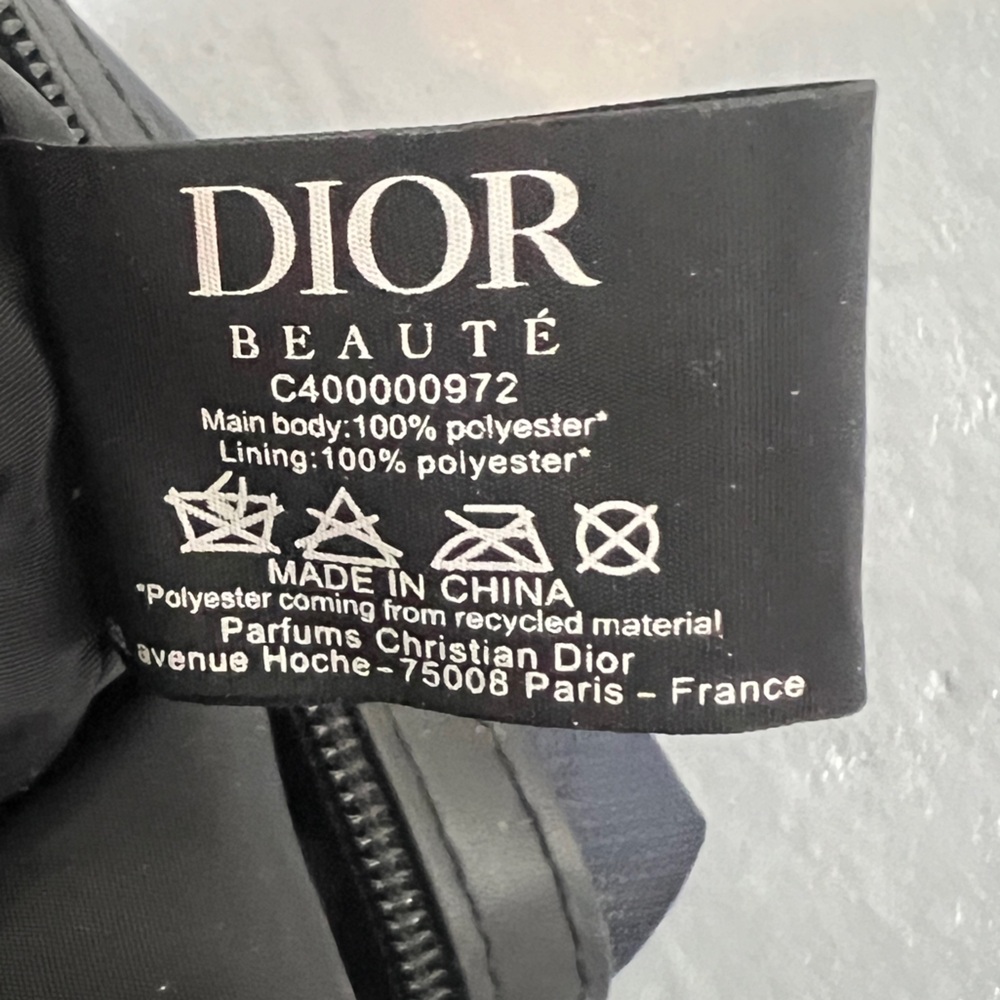 New Christian Dior Navy Blue Nylon Double Compartment Cosmetic Bag - Picture 10 of 10